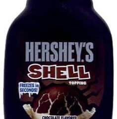 『ハーシー シェルトッピングチョコ』アイスにかけるとパリパリに固まるチョコレートソース♪